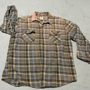 **Vintage Dickies Overshirt - Yellow Plaid Street Fashion**